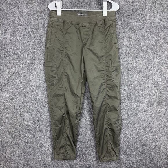 Eddie Bauer Laid Back Twill Jogger Pants Womens Size 10 Green - Picture 1 of 11